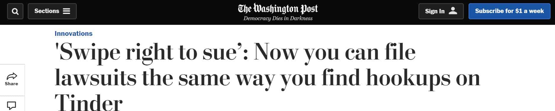 WashingtonPost cubre DNP que permite a las personas demandar a las empresas